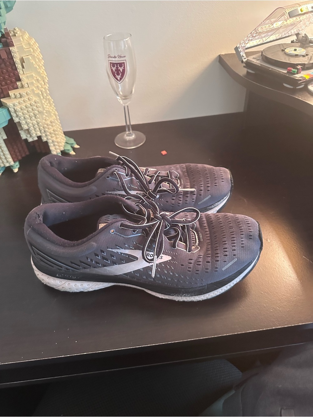 Brooks Women's Dark Gray Athletic Running Shoes with White Accents